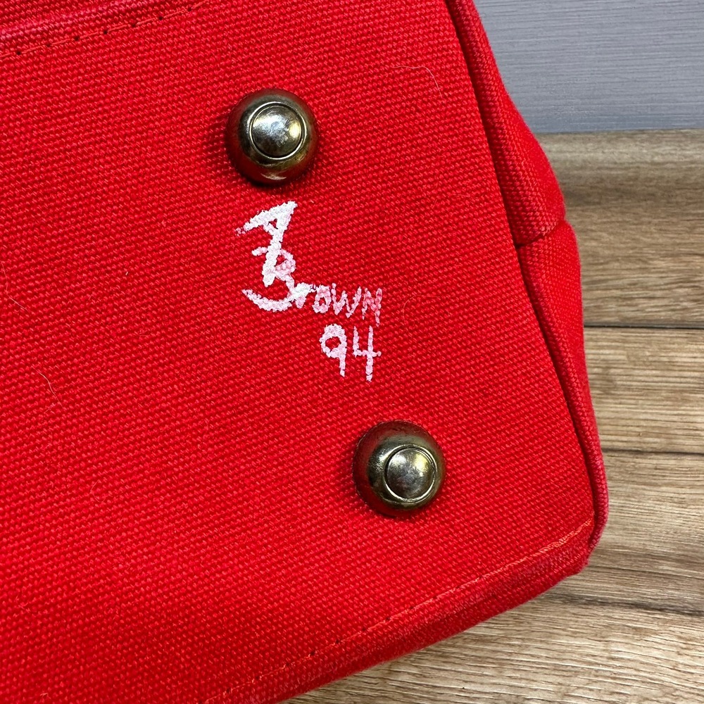 Vintage T. Capelli Hand Painted Snowman Purse Red Holiday Festive Handbag 90s - Picture 6 of 12